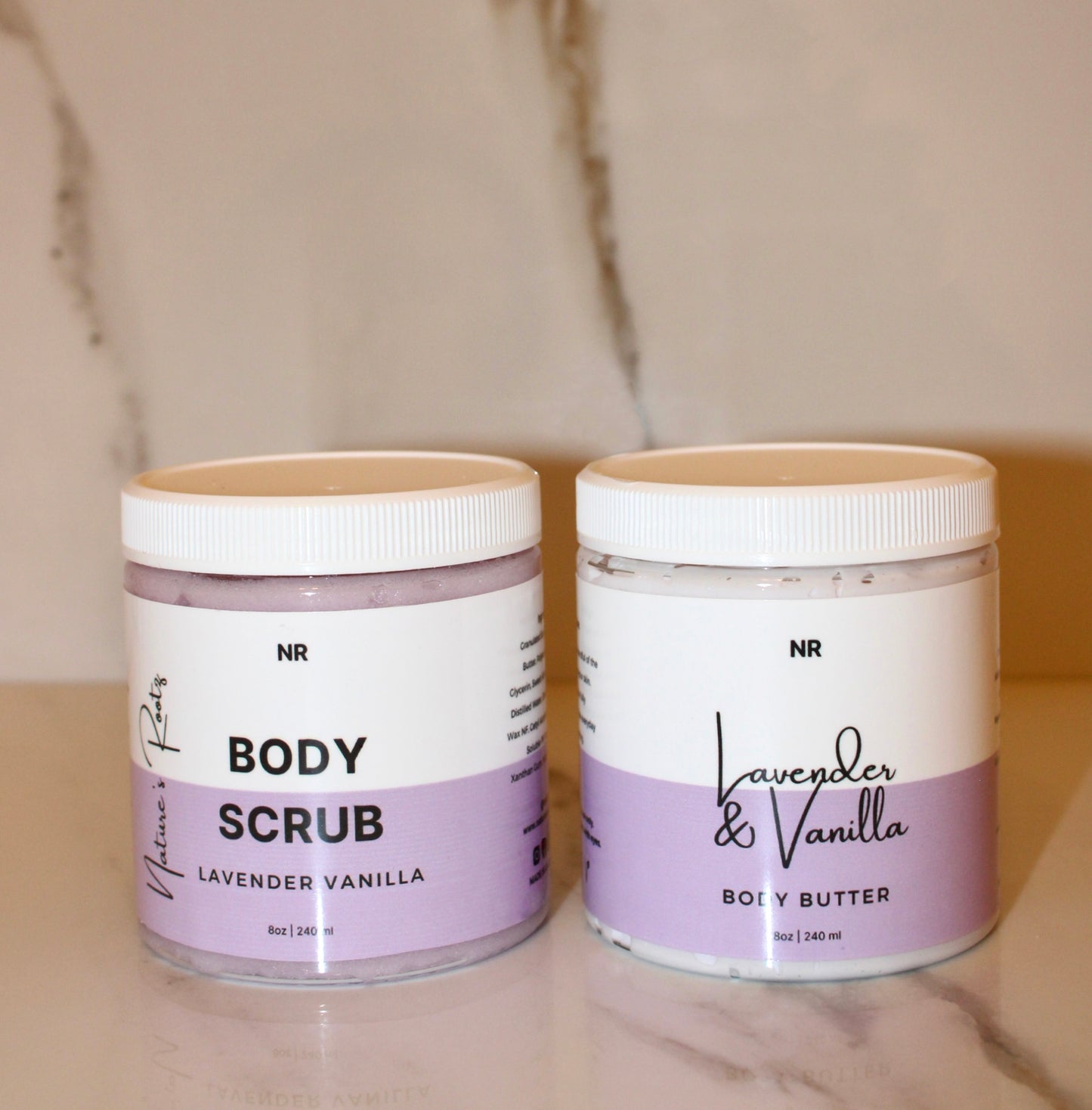 Lavender Vanilla Exfoliate + Hydrate Body Set